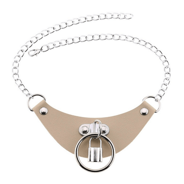 PU Leather Women's Choker with Metal Lock / Fashion Female Jewelry Gift - EVE's SECRETS